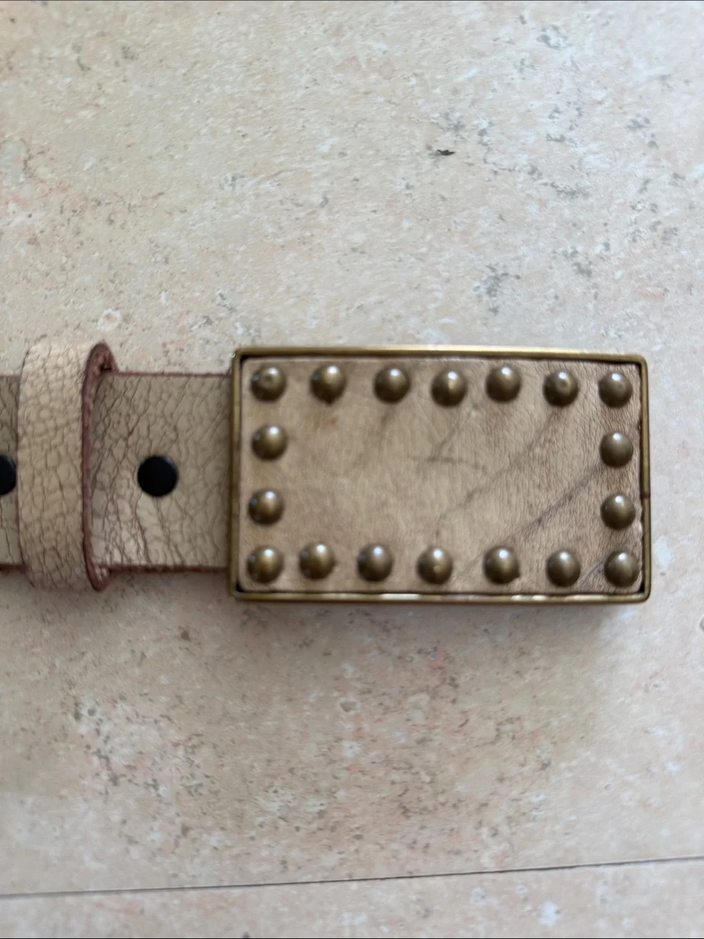 Studded leather belt